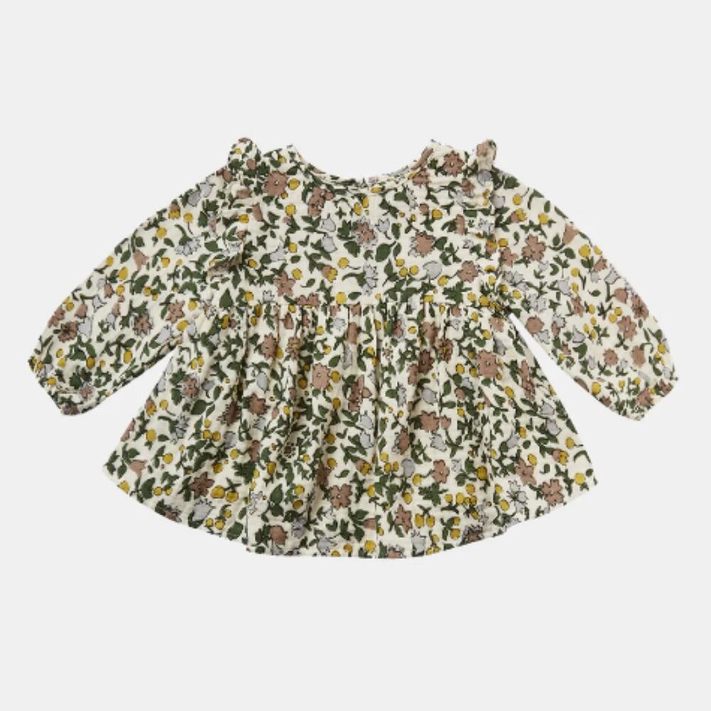 RYLEE + CRU Little Girls' Enchanted Garden Piper Blouse 0-3M Top